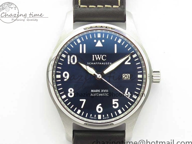 MIROTIME 0419 MARK XVIII Le Petit Prince IW327004 SS FKF 1:1 Best Edition Blue Dial On Brown Leather Strap Trendsetting 7117